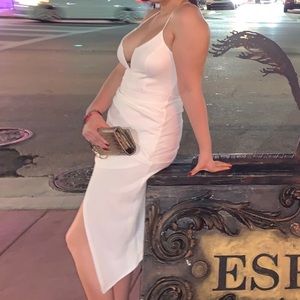 White asymmetrical dress